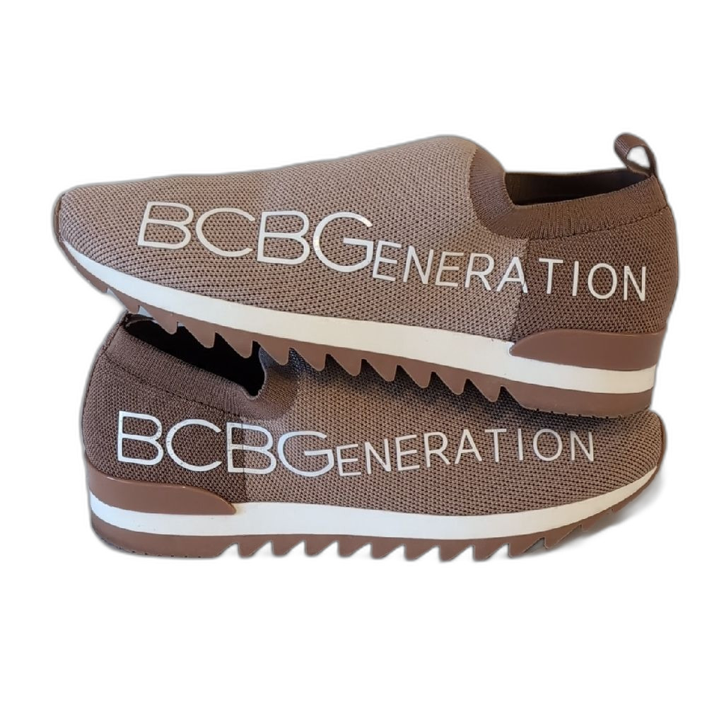 Unisex BCBGeneration Brown Sneakers with Slip-On Design Womens Size 9 Mens 7.5 - Picture 6 of 12